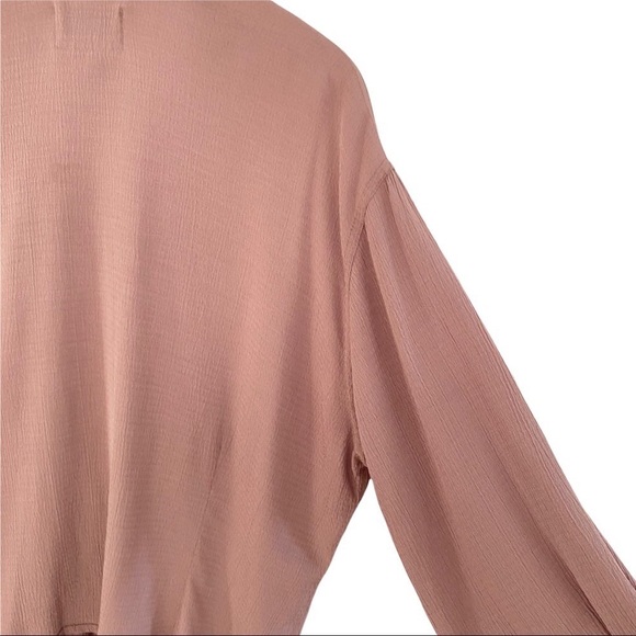 FLAX Vintage Tan Gemini Gem Double Breasted Textured Button-Down Top Size Large - Picture 5 of 10